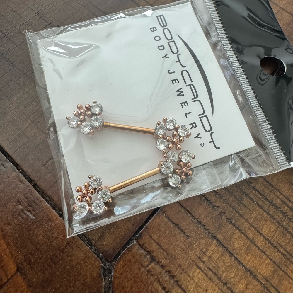 Gold Crystal Cluster Barbells